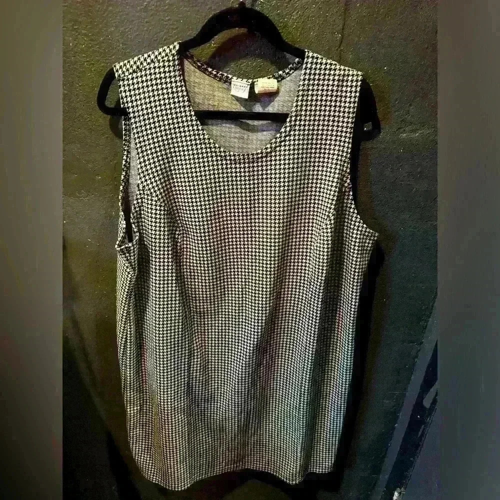 Women’s Vintage Sostanza Black White Bodycon Dress 22W
